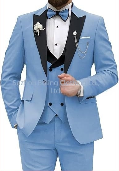 Costum bărbătesc, costum, set de 3 piese, costum slim fit pentru bărbați, costum casual de afaceri, rochie de mire, costum de petrecere