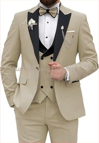 Costum bărbătesc, costum, set de 3 piese, costum slim fit pentru bărbați, costum casual de afaceri, rochie de mire, costum de petrecere