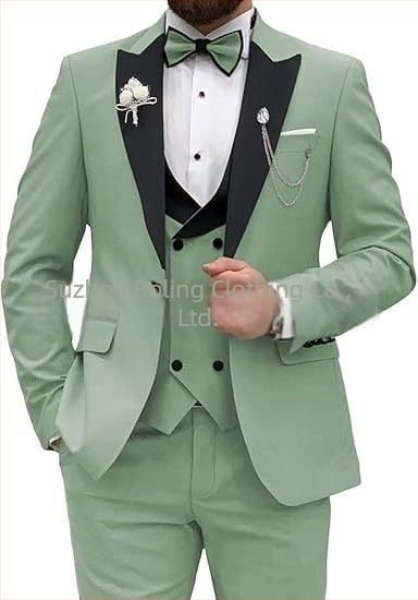 Costum bărbătesc, costum, set de 3 piese, costum slim fit pentru bărbați, costum casual de afaceri, rochie de mire, costum de petrecere