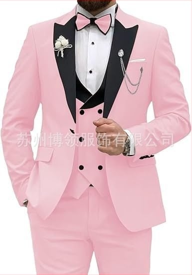 Costum bărbătesc, costum, set de 3 piese, costum slim fit pentru bărbați, costum casual de afaceri, rochie de mire, costum de petrecere