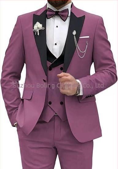 Costum bărbătesc, costum, set de 3 piese, costum slim fit pentru bărbați, costum casual de afaceri, rochie de mire, costum de petrecere