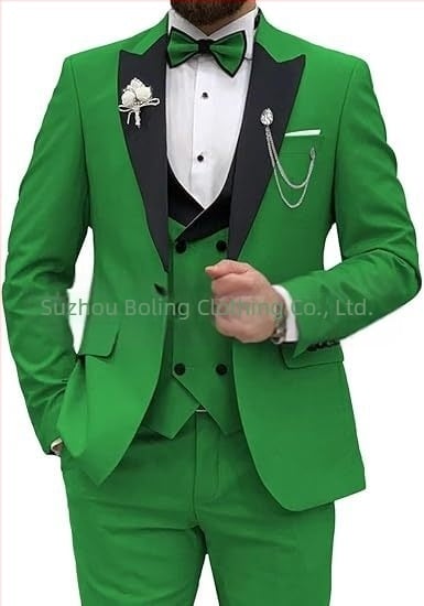 Costum bărbătesc, costum, set de 3 piese, costum slim fit pentru bărbați, costum casual de afaceri, rochie de mire, costum de petrecere