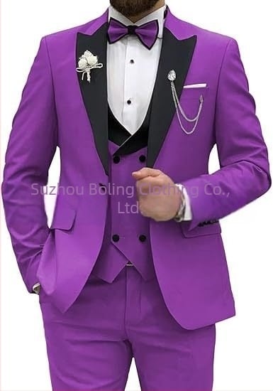 Costum bărbătesc, costum, set de 3 piese, costum slim fit pentru bărbați, costum casual de afaceri, rochie de mire, costum de petrecere