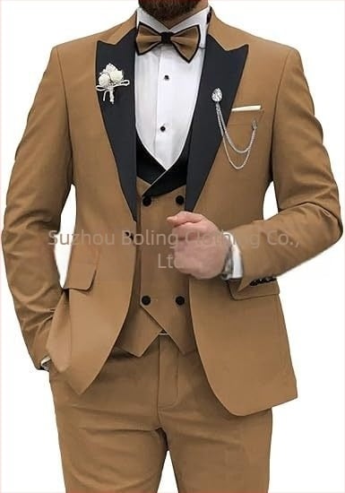 Costum bărbătesc, costum, set de 3 piese, costum slim fit pentru bărbați, costum casual de afaceri, rochie de mire, costum de petrecere