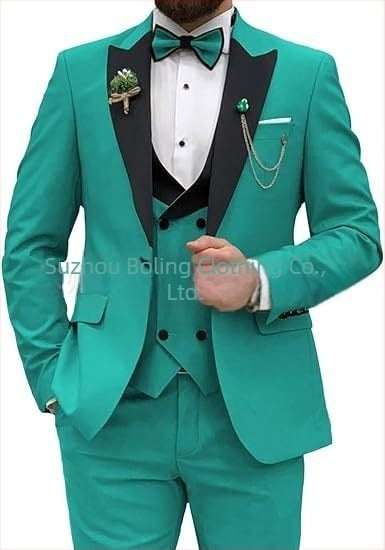 Costum bărbătesc, costum, set de 3 piese, costum slim fit pentru bărbați, costum casual de afaceri, rochie de mire, costum de petrecere