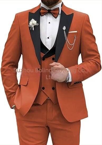 Costum bărbătesc, costum, set de 3 piese, costum slim fit pentru bărbați, costum casual de afaceri, rochie de mire, costum de petrecere