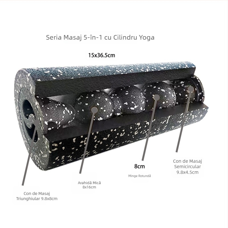 coloană de yoga din spumă epp set de axuri din spumă rolă rolă de yoga masaj muscular relaxare coloană de masaj fitness