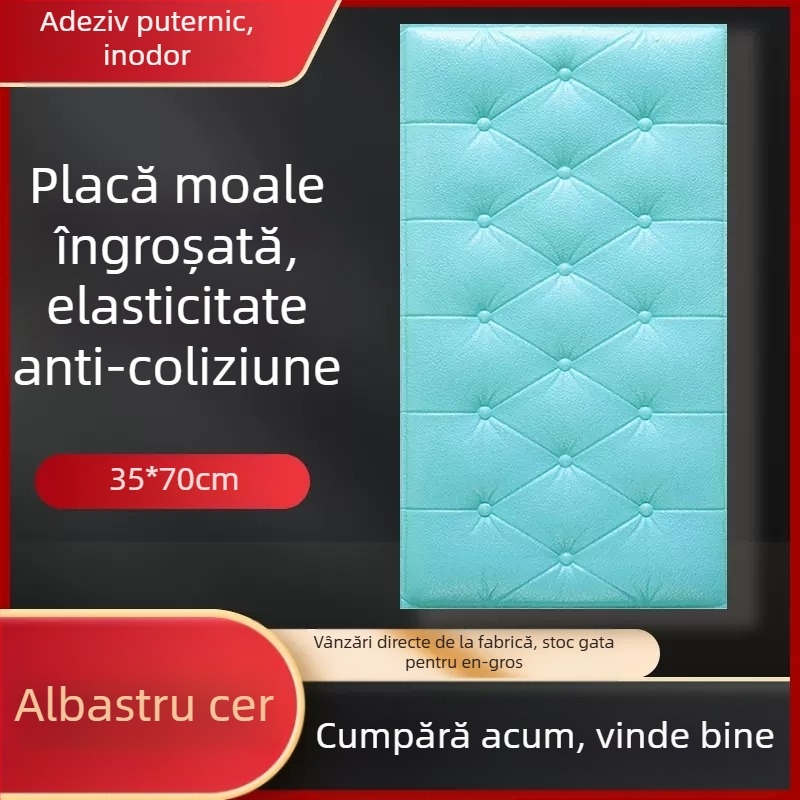 Tapet de pat impermeabil și rezistent la umiditate, autoadeziv tatami, geantă moale pentru pat, autocolante de perete, autocolante decorative anti-coliziune pentru perete