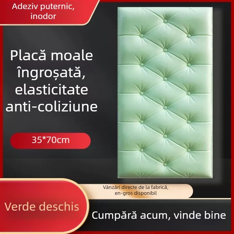 Tapet de pat impermeabil și rezistent la umiditate, autoadeziv tatami, geantă moale pentru pat, autocolante de perete, autocolante decorative anti-coliziune pentru perete