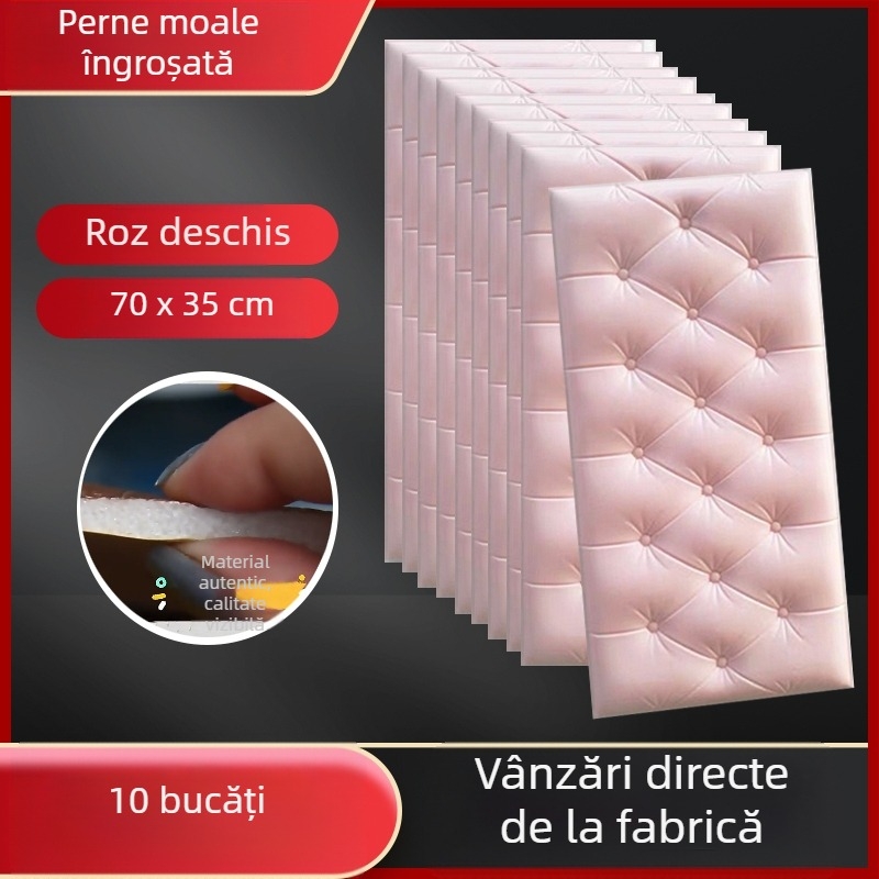 Tapet de pat impermeabil și rezistent la umiditate, autoadeziv tatami, geantă moale pentru pat, autocolante de perete, autocolante decorative anti-coliziune pentru perete