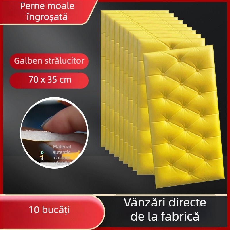 Tapet de pat impermeabil și rezistent la umiditate, autoadeziv tatami, geantă moale pentru pat, autocolante de perete, autocolante decorative anti-coliziune pentru perete