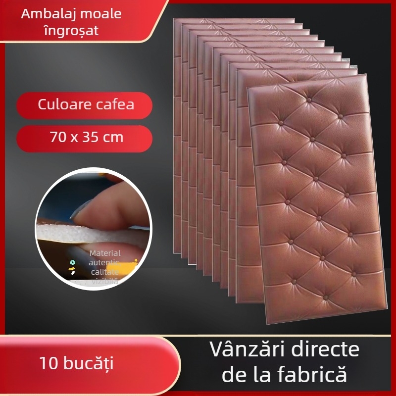 Tapet de pat impermeabil și rezistent la umiditate, autoadeziv tatami, geantă moale pentru pat, autocolante de perete, autocolante decorative anti-coliziune pentru perete