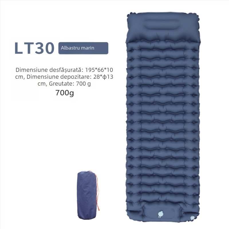 Saltea gonflabilă TPU cu un singur diamant, saltea gonflabilă pentru cort în aer liber, saltea de dormit ultra-ușoară și portabilă pentru camping, saltea rezistentă la umiditate