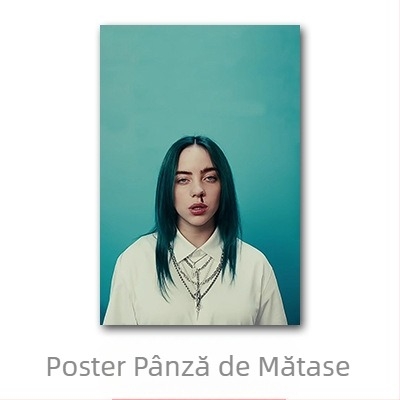 Poster Aliexpress transfrontalier cu celebritatea Billie Eilish, Billie Eilish personaj european și american, pictură murală pentru dormitor și living
