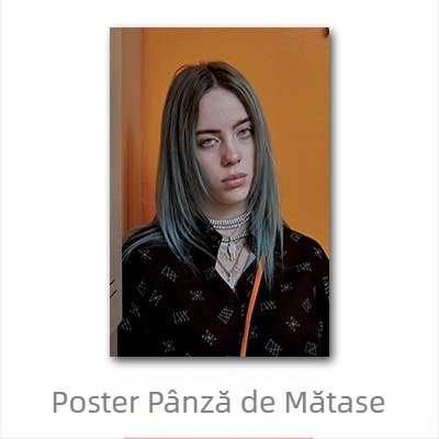 Poster Aliexpress transfrontalier cu celebritatea Billie Eilish, Billie Eilish personaj european și american, pictură murală pentru dormitor și living