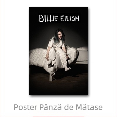 Poster Aliexpress transfrontalier cu celebritatea Billie Eilish, Billie Eilish personaj european și american, pictură murală pentru dormitor și living