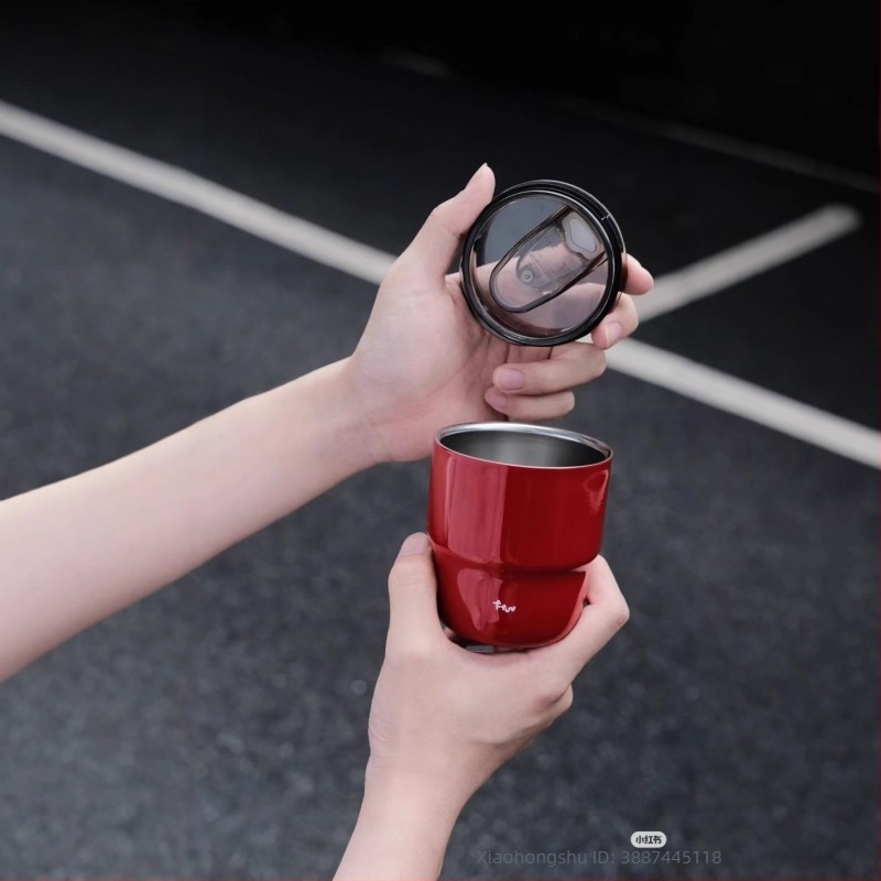 Cană de cafea din oțel inoxidabil 304, cană de cafea cu izolație dublă pentru exterior, din oțel inoxidabil, pentru comerț exterior, cu pas, pentru comerț exterior