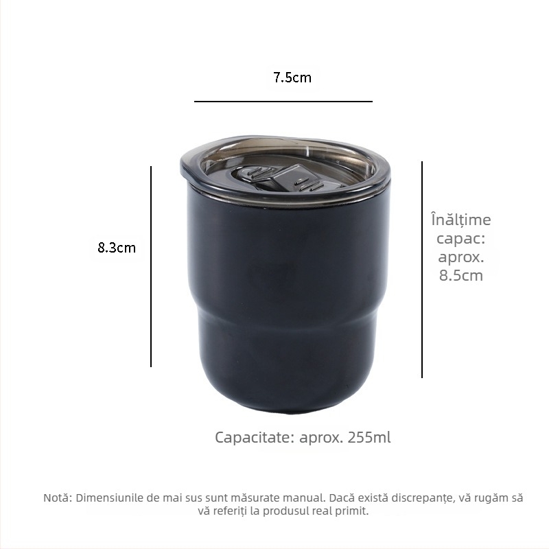 Cană de cafea din oțel inoxidabil 304, cană de cafea cu izolație dublă pentru exterior, din oțel inoxidabil, pentru comerț exterior, cu pas, pentru comerț exterior