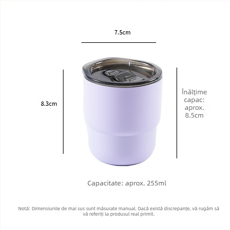 Cană de cafea din oțel inoxidabil 304, cană de cafea cu izolație dublă pentru exterior, din oțel inoxidabil, pentru comerț exterior, cu pas, pentru comerț exterior