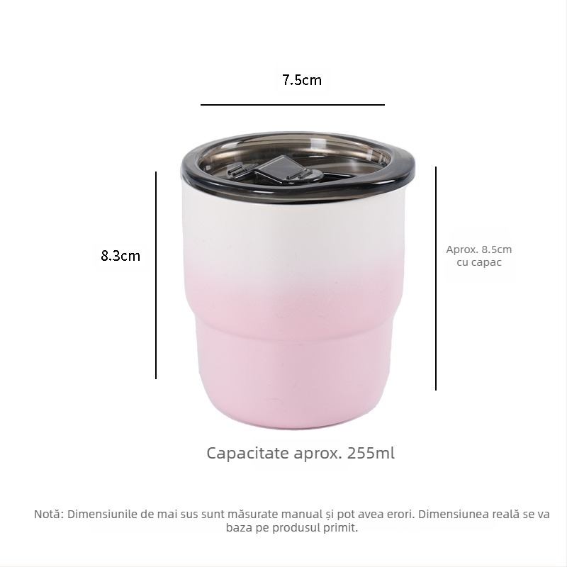 Cană de cafea din oțel inoxidabil 304, cană de cafea cu izolație dublă pentru exterior, din oțel inoxidabil, pentru comerț exterior, cu pas, pentru comerț exterior