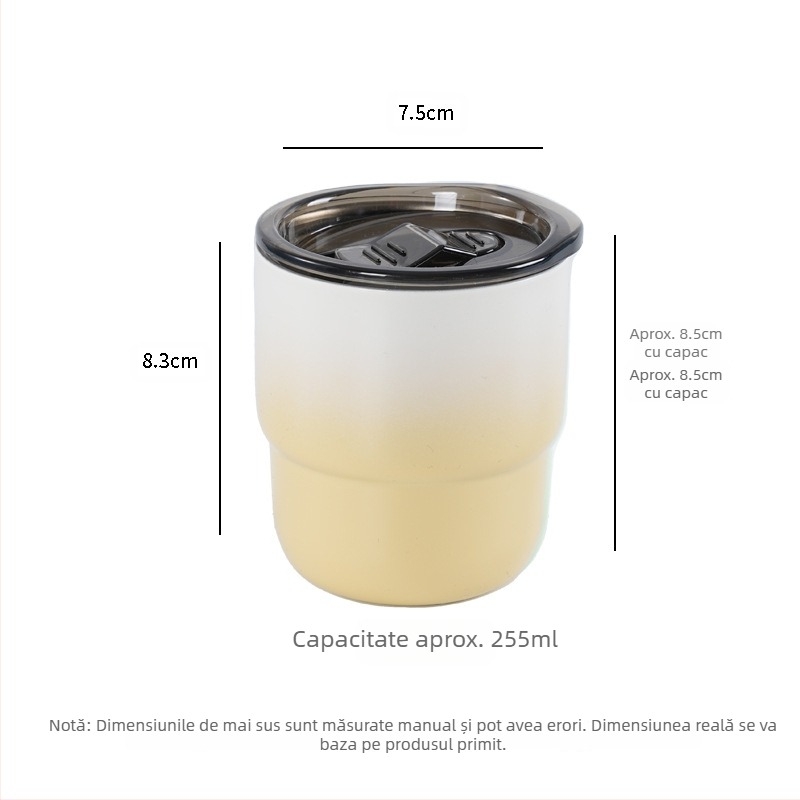 Cană de cafea din oțel inoxidabil 304, cană de cafea cu izolație dublă pentru exterior, din oțel inoxidabil, pentru comerț exterior, cu pas, pentru comerț exterior