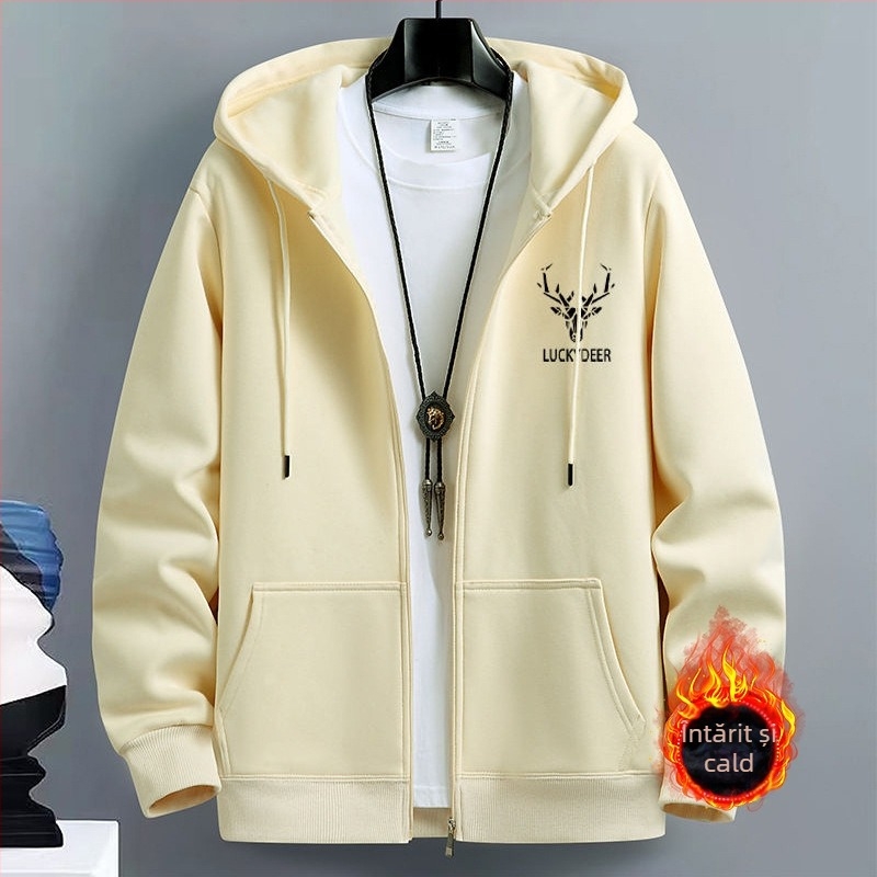 Cardigan pulover bărbați primăvară și toamnă modă americană brand cu glugă cupluri haine de top sport cu fermoar lejer jachetă transfrontalieră plus size