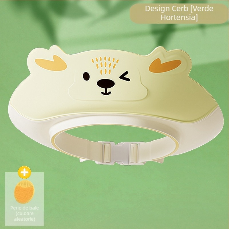 Șampon pentru bebeluși, artefact, capac de reținere a apei pentru copii, cască de duș pentru baie pentru bebeluși, protecție impermeabilă pentru urechi, capac de apă pentru spălarea părului pentru copii