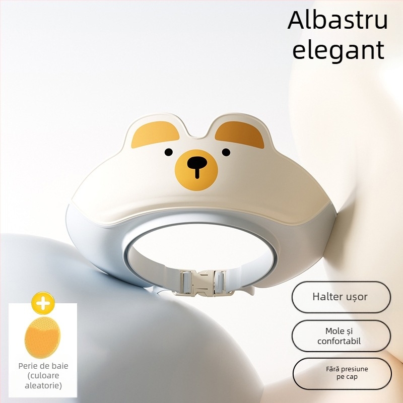 Șampon pentru bebeluși, artefact, capac de reținere a apei pentru copii, cască de duș pentru baie pentru bebeluși, protecție impermeabilă pentru urechi, capac de apă pentru spălarea părului pentru copii