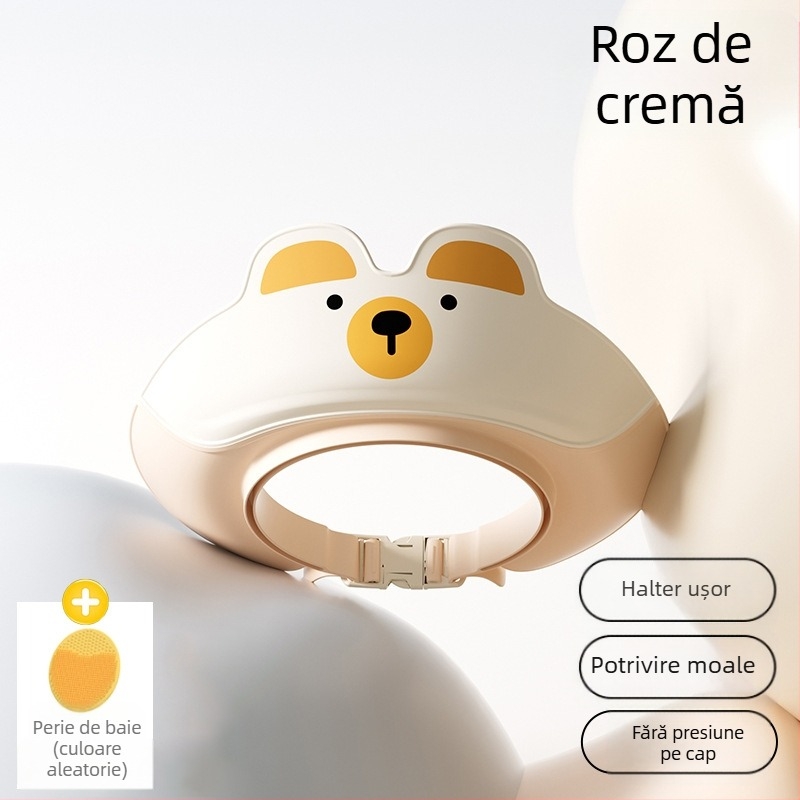 Șampon pentru bebeluși, artefact, capac de reținere a apei pentru copii, cască de duș pentru baie pentru bebeluși, protecție impermeabilă pentru urechi, capac de apă pentru spălarea părului pentru copii
