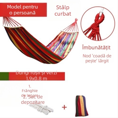 Hamac balansoar exterior, îngroșat, interior, single dublu, dormitor studențesc, dormitor pentru adulți, scaun suspendat din pânză anti-răsturnare