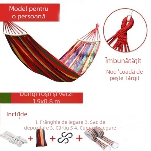 Hamac balansoar exterior, îngroșat, interior, single dublu, dormitor studențesc, dormitor pentru adulți, scaun suspendat din pânză anti-răsturnare