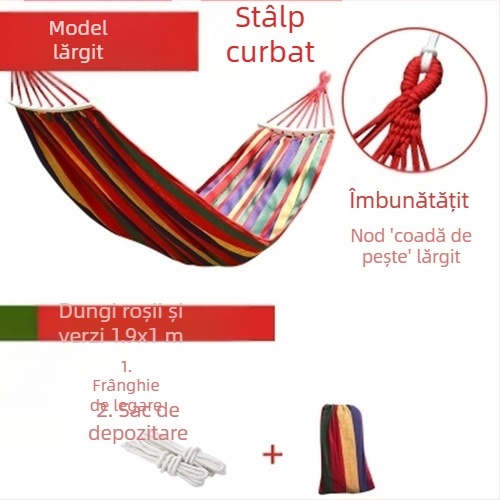 Hamac balansoar exterior, îngroșat, interior, single dublu, dormitor studențesc, dormitor pentru adulți, scaun suspendat din pânză anti-răsturnare