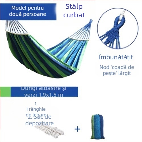 Hamac balansoar exterior, îngroșat, interior, single dublu, dormitor studențesc, dormitor pentru adulți, scaun suspendat din pânză anti-răsturnare