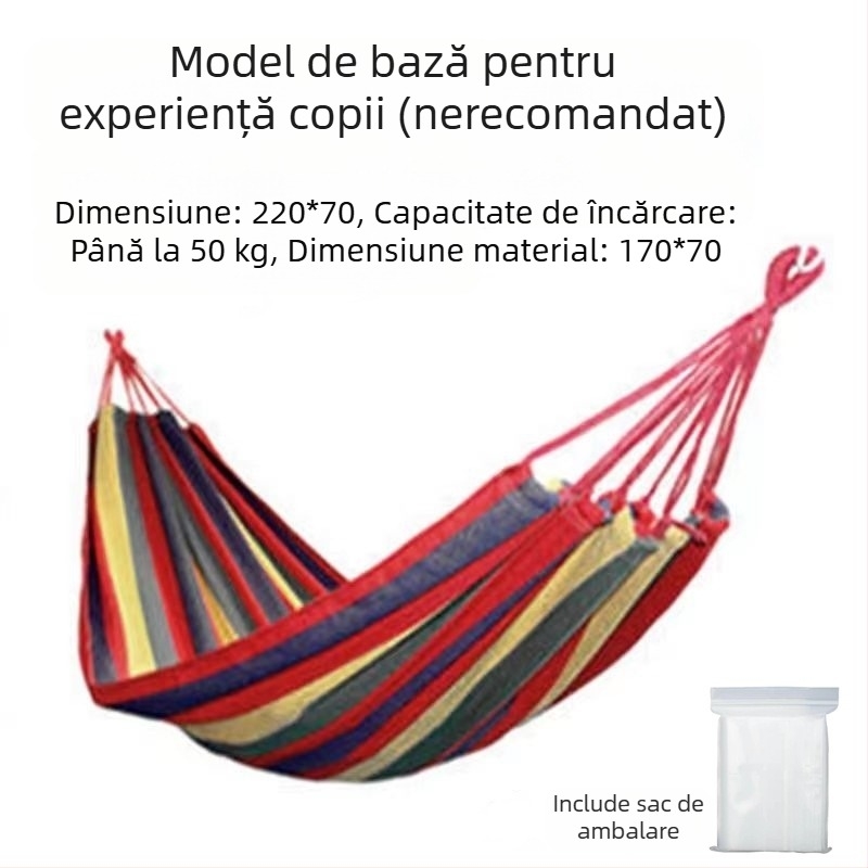 Hamac balansoar exterior, îngroșat, interior, single dublu, dormitor studențesc, dormitor pentru adulți, scaun suspendat din pânză anti-răsturnare