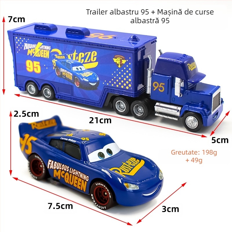 Car Story Uncle Mai Container Truck Racer suit Aliaj Mașină Jucărie Model Copii