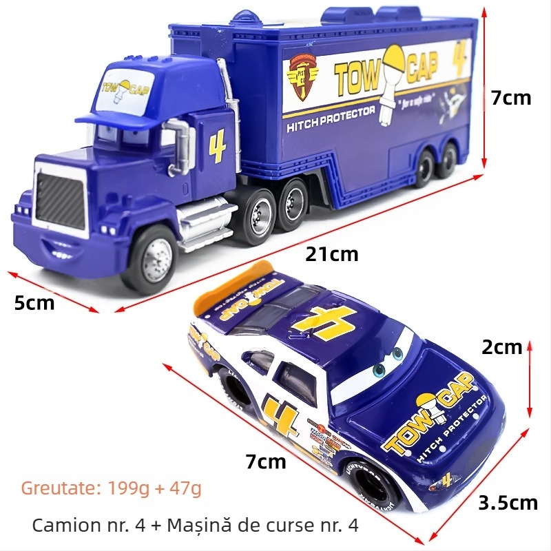 Car Story Uncle Mai Container Truck Racer suit Aliaj Mașină Jucărie Model Copii