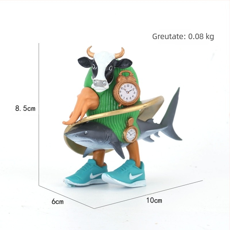 Ornamente de figurine clasice transfrontaliere din munți și mări, Tungtungsahur, om de lemn, purtând pantofi, rechin, păpușă, en-gros
