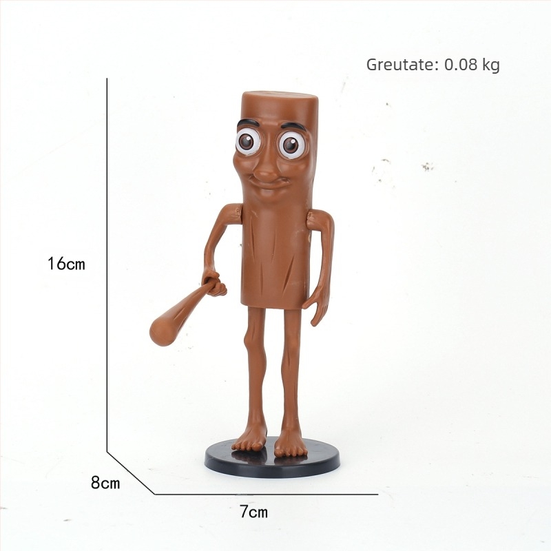 Ornamente de figurine clasice transfrontaliere din munți și mări, Tungtungsahur, om de lemn, purtând pantofi, rechin, păpușă, en-gros