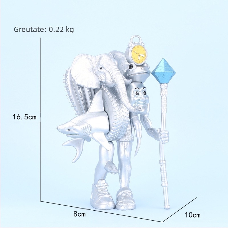 Ornamente de figurine clasice transfrontaliere din munți și mări, Tungtungsahur, om de lemn, purtând pantofi, rechin, păpușă, en-gros