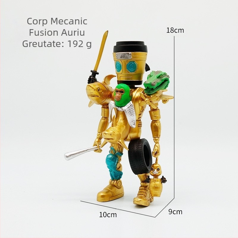 Ornamente de figurine clasice transfrontaliere din munți și mări, Tungtungsahur, om de lemn, purtând pantofi, rechin, păpușă, en-gros