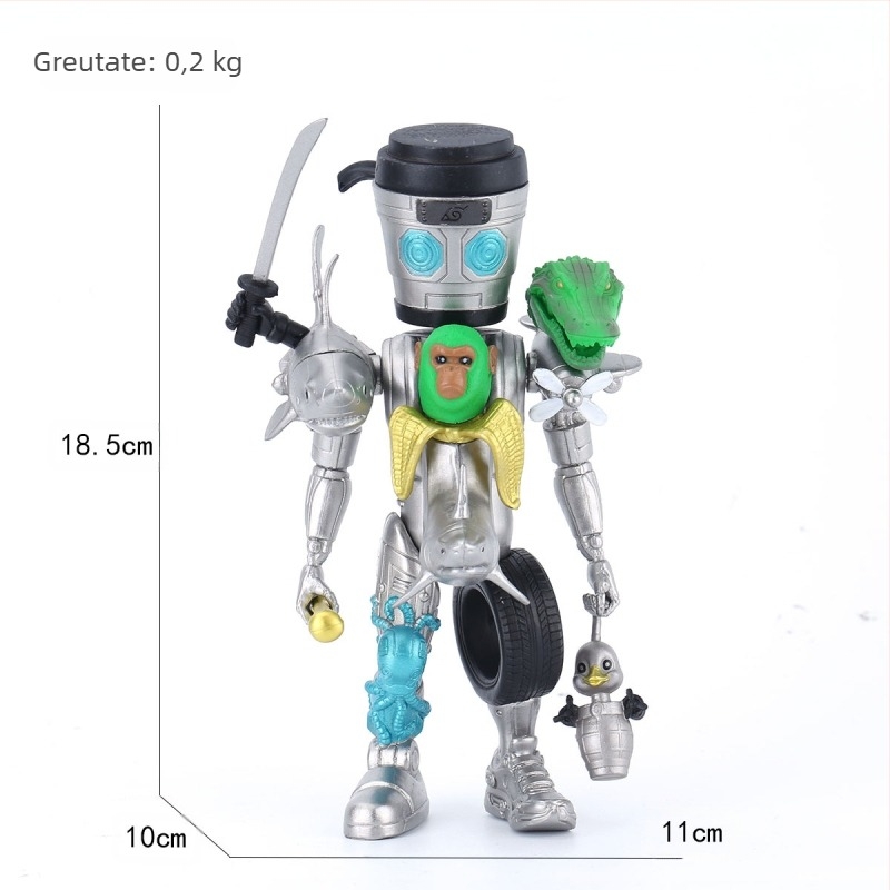 Ornamente de figurine clasice transfrontaliere din munți și mări, Tungtungsahur, om de lemn, purtând pantofi, rechin, păpușă, en-gros