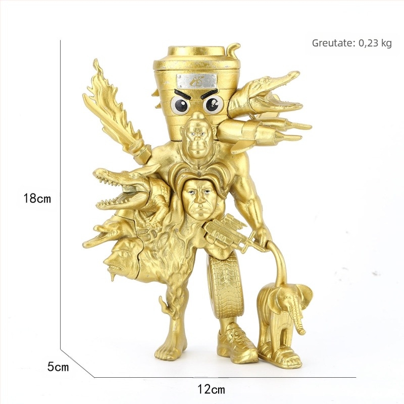 Ornamente de figurine clasice transfrontaliere din munți și mări, Tungtungsahur, om de lemn, purtând pantofi, rechin, păpușă, en-gros