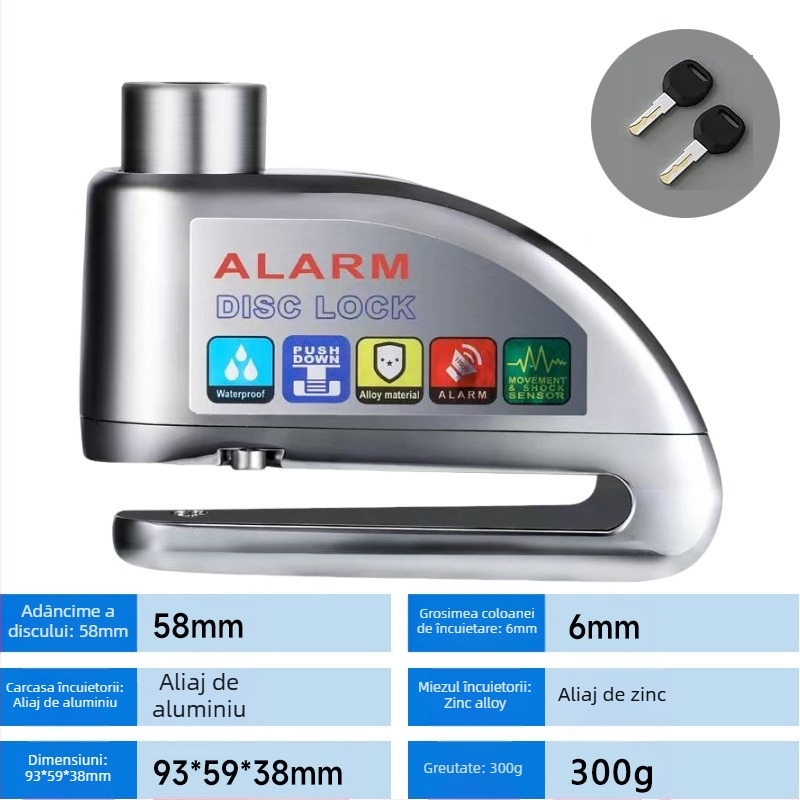 Încuietoare universală pentru frână cu disc pentru mașină electrică, încuietoare pentru motocicletă, antifurt, alarmă pentru bicicletă, încuietoare cu disc de frână, încuietoare pentru biciclete de munte