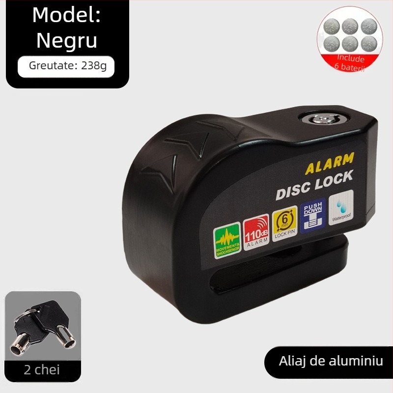 Încuietoare universală pentru frână cu disc pentru mașină electrică, încuietoare pentru motocicletă, antifurt, alarmă pentru bicicletă, încuietoare cu disc de frână, încuietoare pentru biciclete de munte