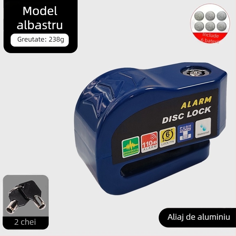 Încuietoare universală pentru frână cu disc pentru mașină electrică, încuietoare pentru motocicletă, antifurt, alarmă pentru bicicletă, încuietoare cu disc de frână, încuietoare pentru biciclete de munte