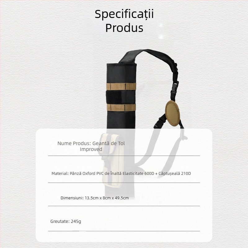 Echipament de tir cu arcul modernizat, transfrontalier, competitiv, umăr, spate, talie, cilindru, multifuncțional, tactic, multifuncțional, tolbă în aer liber