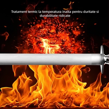 12 inch oțel tungsten plat granulație fină cuțit de șlefuit stick de uz casnic sacrificare vânzare carne cuțit de șlefuit stick rapid cuțit special Grinder cuțit profesional de șlefuit