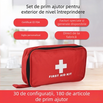 Export transfrontalier de 30 de tipuri de truse de prim ajutor cu 194 de componente, trusă de prim ajutor pentru exterior, trusă de prim ajutor pentru familie, trusă de urgență