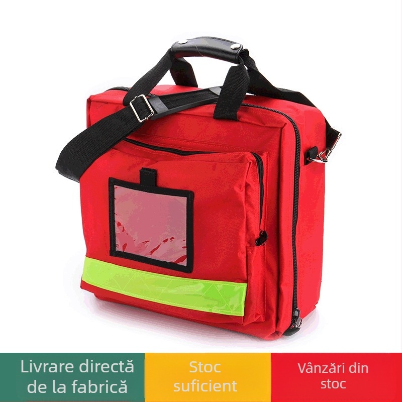 Trusă de prim ajutor cu bandă reflectorizantă portabilă, trusă de ambulanță pentru mașină, trusă de prim ajutor pentru călătorii în aer liber, cu ridicata