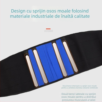 Centură de protecție a taliei sport transfrontalieră, respirabilă, de dimensiuni mari, suport cald, culoare albastră și neagră, pentru fitness, protecție a taliei